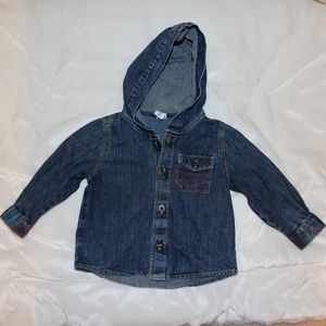 Tucker + Tate Boys Denim Hoodie Shirt Jacket
